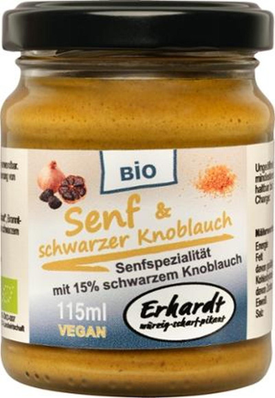 Produktfoto zu Senf & schwarzer Knoblauch, 115 g - RETTERAKTIONSPREIS, MHD 16.10.2026