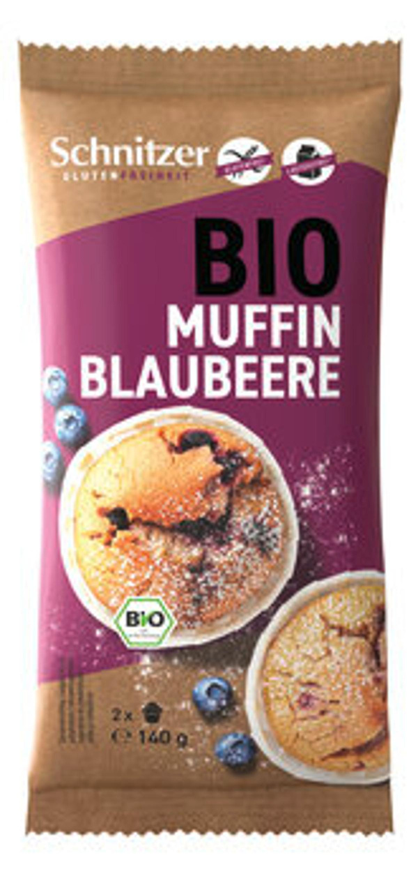 Produktfoto zu Muffin Blaubeere gf, 2 Stück (140 g) - 40% reduziert, da MHD 15.08.2026