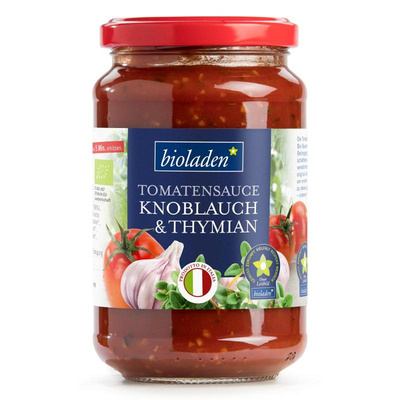 Produktfoto zu Tomatensauce Knoblauch & Thymian, 340 g