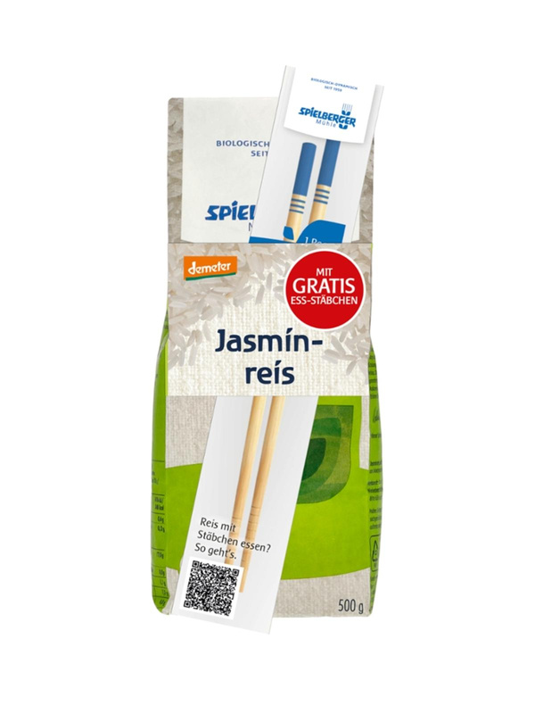 Produktfoto zu Aktionsset Jasminreis weiß, 500 g + gratis Ess-Stäbchen