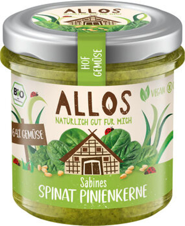Produktfoto zu Hofgemüse Spinat-Pinienkerne, 135 g