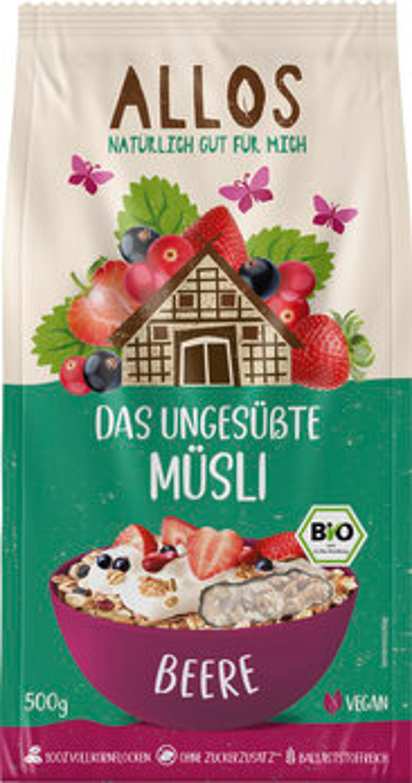 Produktfoto zu Das ungesüßte Beeren-Müsli, 500g