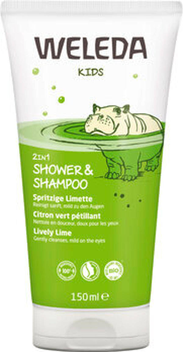 Produktfoto zu Kids 2in1 Shower & Shampoo Spritzige Limette, 150 ml
