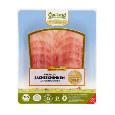 Produktfoto zu Premium Lachsschinken luftgetrocknet geschnitten, 80 g
