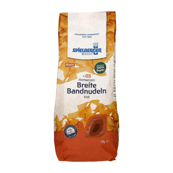 Produktfoto zu Breite Bandnudeln Demeter, 500 g