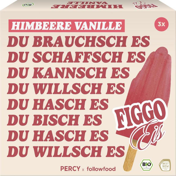 Produktfoto zu Stieleis Himbeere-Vanille FIGGO, 195 ml (3 Stück)