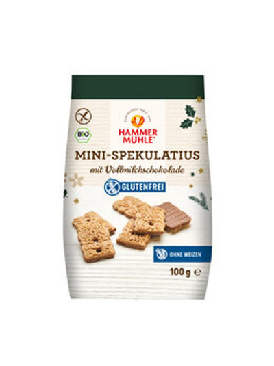 Produktfoto zu Mini Spekulatius mit Vollmilchschokolade gf, 100 g