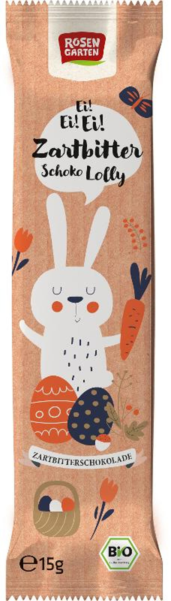 Produktfoto zu Zartbitter Schoko Lolly Hase, 15 g - 20% reduziert, da MHD 16.01.2027