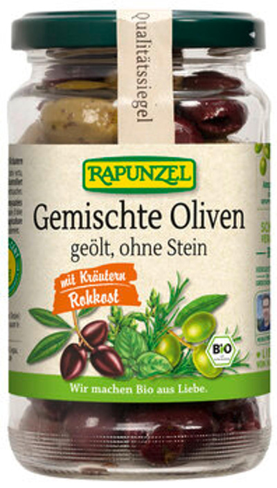 Produktfoto zu Gemischte Oliven geölt ohne Stein, 170 g