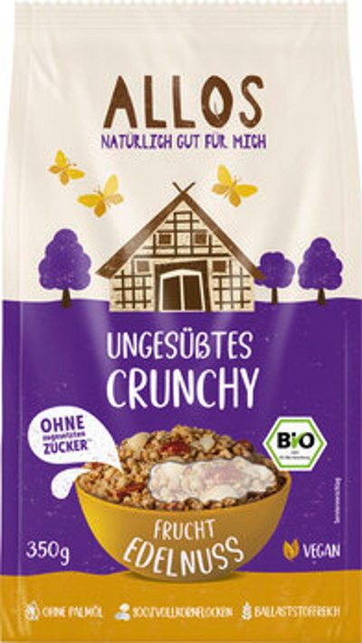 Produktfoto zu Ungesüßtes Crunchy Frucht Edelnuss, 350 g