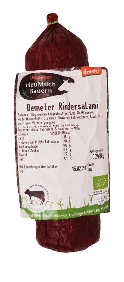 Produktfoto zu Rindersalami am Stück, 250 g