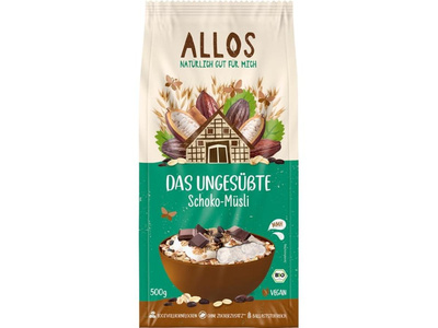 Produktfoto zu Das Ungesüßte Schoko Müsli, 500 g - 20% reduziert, da MHD 26.09.2026