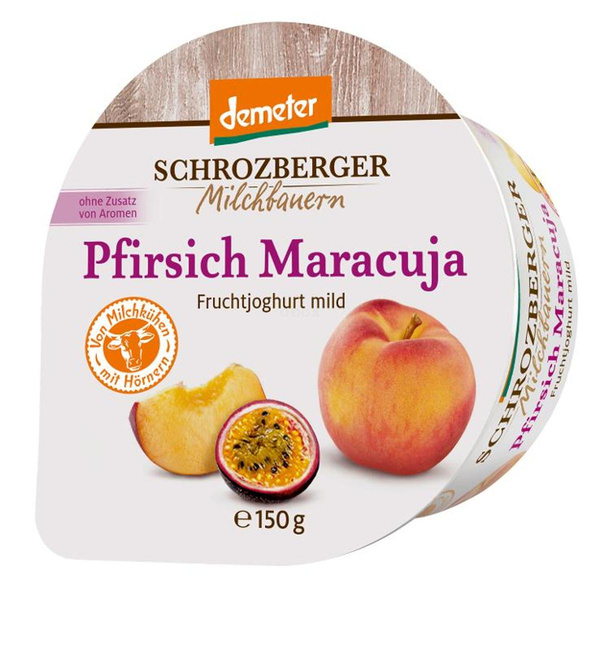 Produktfoto zu Joghurt Pfirsich-Maracuja 3,5% Becher, 150 g