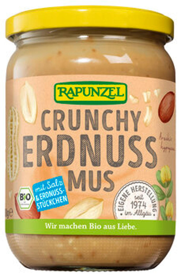 Produktfoto zu Erdnussmus Crunchy mit Salz, 500 g