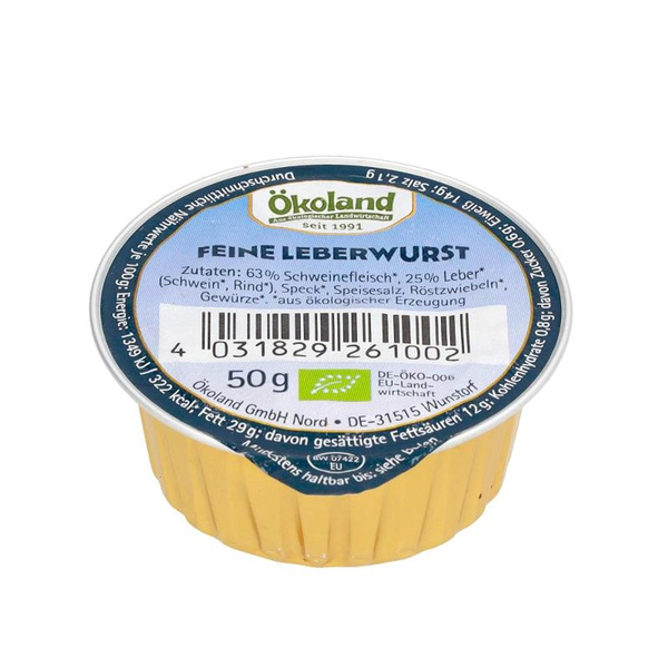 Produktfoto zu kleine Leberwurst fein, 50 g