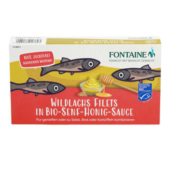 Produktfoto zu Wildlachs-Filet in Senf Honig, 200 g
