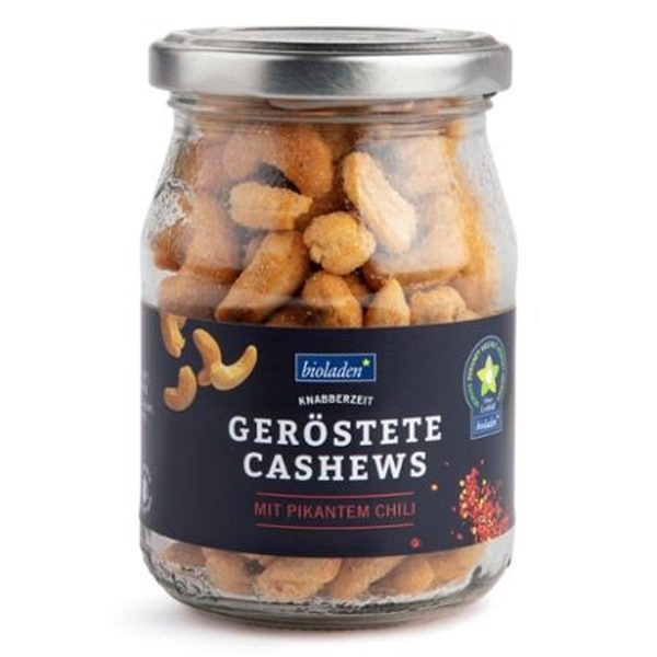 Produktfoto zu geröstete Cashews mit pikantem Chilli, 140 g