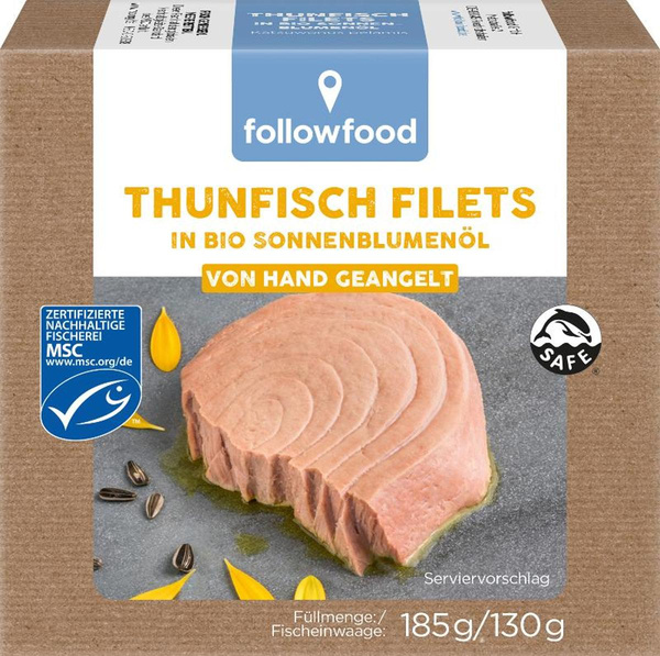 Produktfoto zu Thunfisch in Sonnenblumenöl, 185 g