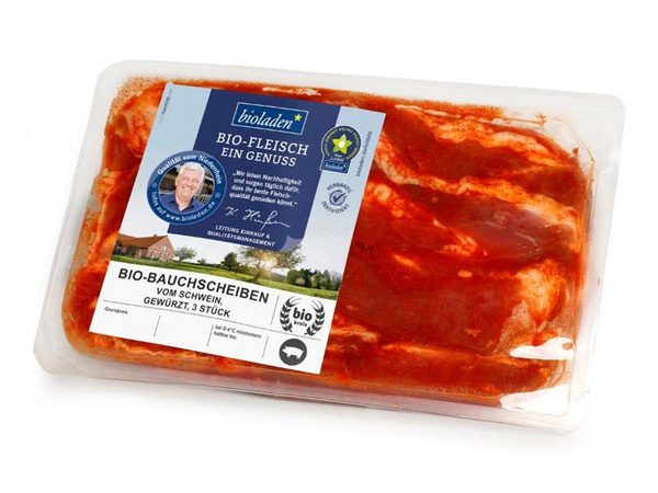 Produktfoto zu Bauchscheiben vom Schwein mariniert, ca. 300 g 3 Stück