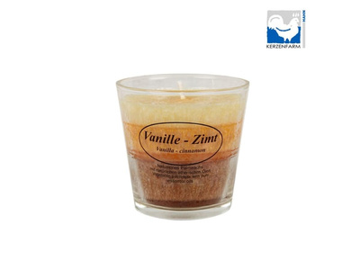 Produktfoto zu Kerze im Glas Vanille Zimt