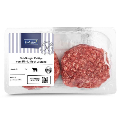 Produktfoto zu Burger Patties vom Rind, ca. 0,22 kg