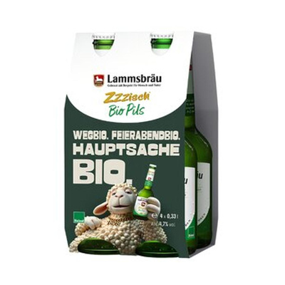 Produktfoto zu Bier Zzzisch Bio Pils, 4-Pack 0,33 l - 50% reduziert, da MHD 06.2026