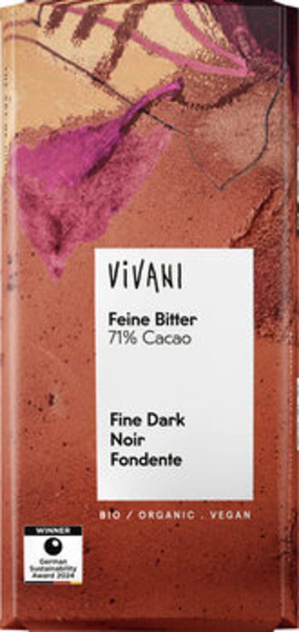 Produktfoto zu Feine Bitter Schokolade 71%, 80 g