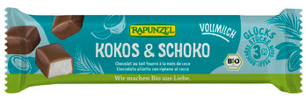 Produktfoto zu Glücksstücke Kokos & Schoko Vollmilch, 50 g