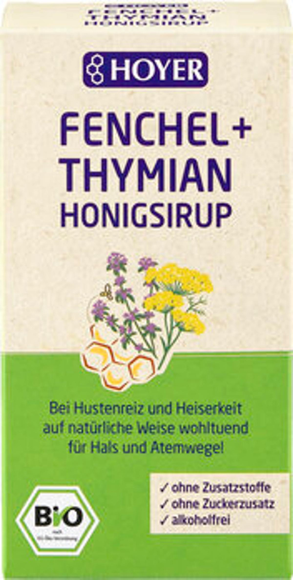 Produktfoto zu Honigsirup Fenchel-Thymian, 250 g