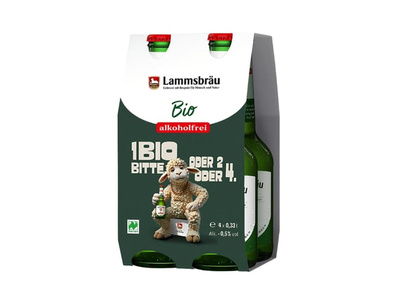 Produktfoto zu Bier Bio alkoholfrei, 4-Pack 0,33 l
