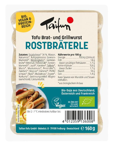 Produktfoto zu Tofu Rostbräterle, 160 g