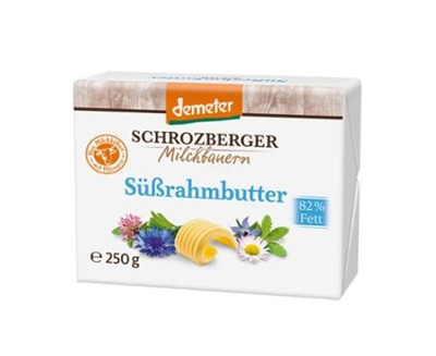 Produktfoto zu Butter Süßrahm, 250 g - AKTIONSPREIS 50% reduziert, da MHD 30.07.2026