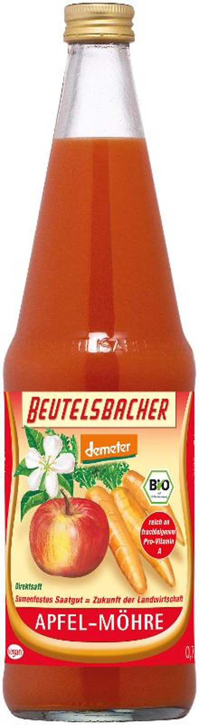 Produktfoto zu Apfel-Möhre Saft, 0,7 l