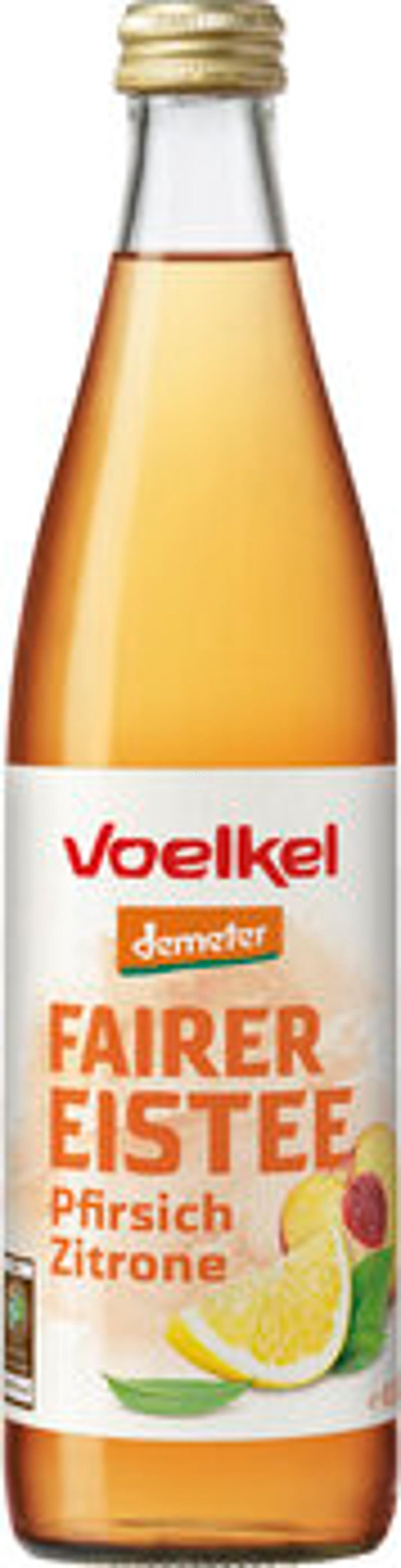 Produktfoto zu Fairer Eistee Pfirsich-Zitrone, 0,5 l