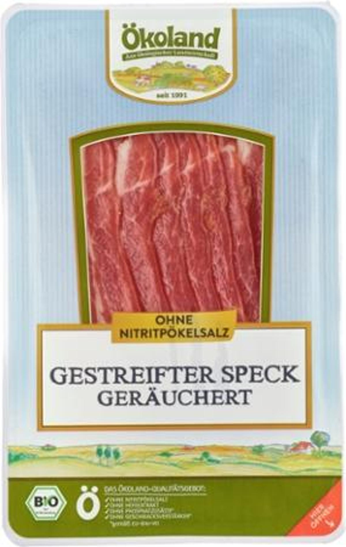 Speck gestreift geschnitten, 100 g