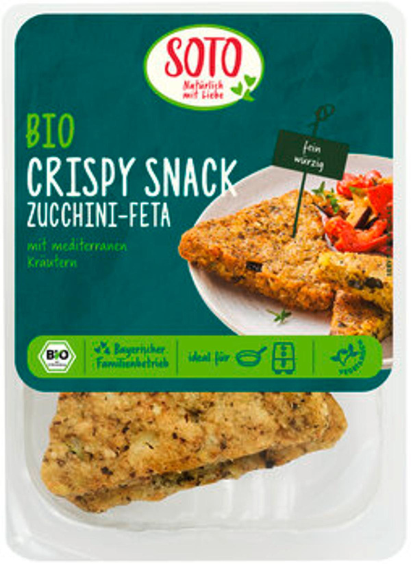 Produktfoto zu Crispy Snack Zucchini-Feta, 200 g