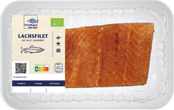 Produktfoto zu Irisches Lachsfilet mariniert mit Haut, ca. 250 g