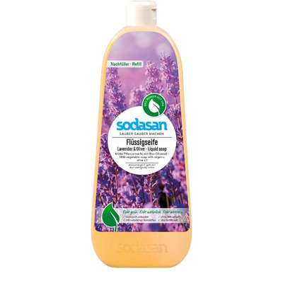 Produktfoto zu Flüssigseife Lavendel & Olive Nachfüllflasche, 1 l